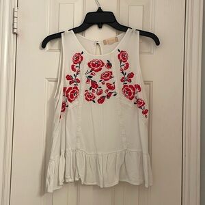 Altar’d State floral embroidered peplum top